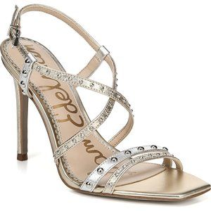 Size 8.5 Sam Edelman Gold & Silver Studded Heels
